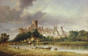 Utsikt över Windsor Castle från Brocas Meadows, 1856