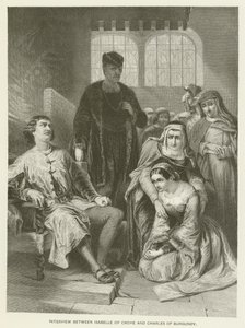 Intervju mellan Isabelle av Croye och Charles av Bourgogne av Alfred W. Elmore