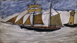 Båt och fyr