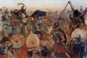 Slaget vid sjön Trasimene, Italien, andra puniska kriget, 217 f.Kr