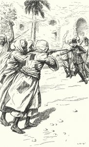 Mordet på general Charles George Gordon av Mahdisterna, Khartoum, Sudan, 1885