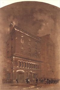 Arkitektonisk ritning för ett lager av Alfred Waterhouse