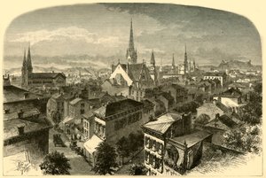 "Cincinnati, utsikt från Carlisle Hotel", 1874.