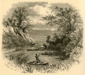 "Glimt of Lake Michigan", 1874.