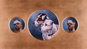 Foxterrier och Yorkshireterrier av Alfred Wheeler
