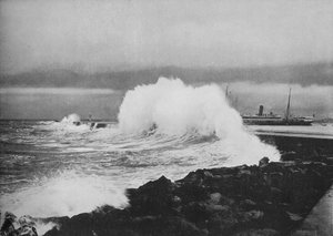 Vågbrytare, Colombo, Under S.-W. Monsun, c1890 1910