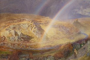 A November Rainbow, Dolwyddelan Valley, 11 november 1866, kl. 1866 av Alfred William Hunt