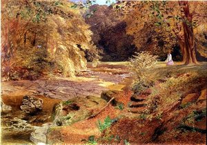 Dam vid en stenig bäck av Alfred William Hunt