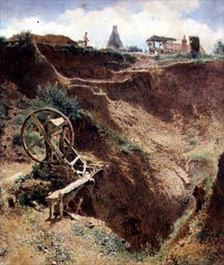 The Gravel Pit, Kings Cross (akvarell på papper) av Alfred William Hunt