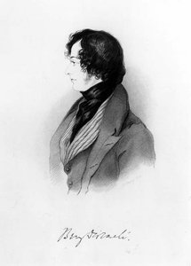Porträtt av Benjamin Disraeli (1804-81) 1837