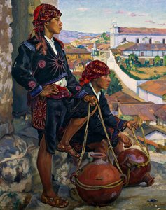Vattenbärare, Chichicastenango av Alfredo Gálvez Suárez