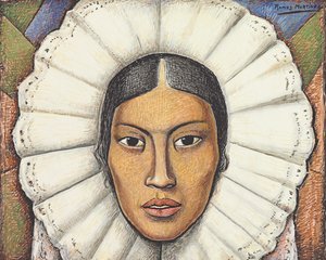 Tehuana, ca 1930 (gouache och krita på papper) av Alfredo Ramos Martinez