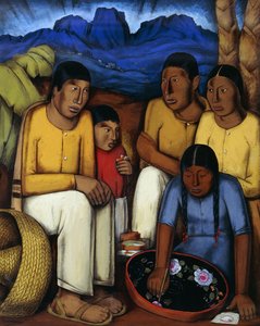 The Painter of Uruapan, ca 1930 (gouache och kol ombord)