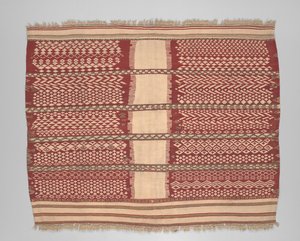 Kvinnans ceremoniella hölje eller cape (axallal), sent 1800-tal (ull)