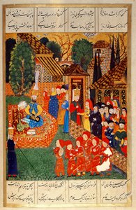 En janitsjarofficer som rekryterar devsirme för Sultan Suleyman I (1495-1566), från 