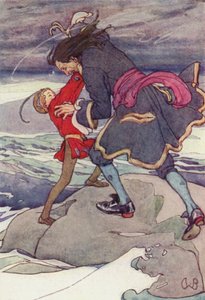 En hård kamp följde (färg litho)