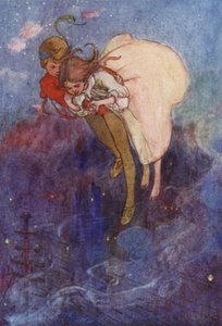 Bort flöt de (färg litho)