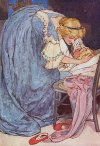 Sov, söta älskling, gråt inte! (färg litho) av Alice Bolingbroke (after) Woodward