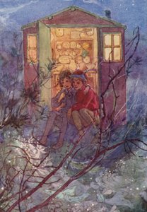 Med våren kommer Wendy (färg litho) av Alice Bolingbroke (after) Woodward