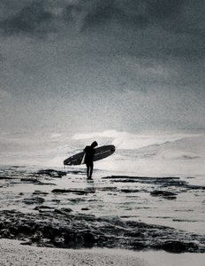 Going in..., 2013 (handmålat fotografi)