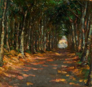 Gränd i parken, ca. 1906.