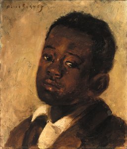 Huvud av en svart pojke, sent 1800-tidigt 1900-tal.