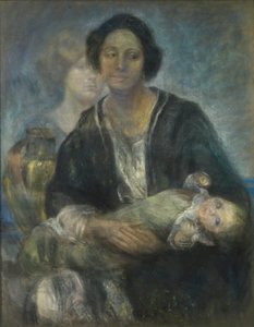 Italiensk kvinna med barn av Alice Pike Barney