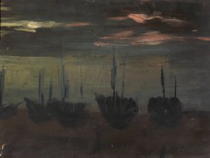 Fartyg i månsken av Alice Pike Barney