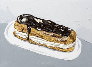 Målning av chokladeclair av Alice Straker