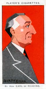 Rufus Isaacs, första markisen av Reading, Lord Chief Justice och diplomat, 1926. av Alick P. F. Ritchie