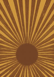 Retro Golden Sunburst av Aliya Putrus