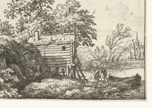 Landskap med fiskarkoja
