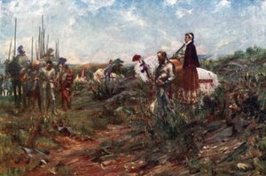 Queen Mary på Carberry Hill (färg litho) av Allan (after) Stewart