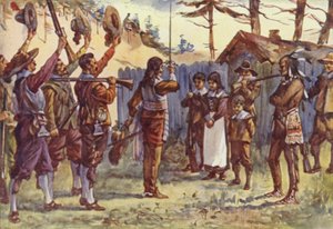 "Fortet har varit i goda händer" (färg litho) av Allan (after) Stewart