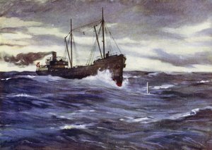 Collieren Thordis är på väg att ramla en tysk ubåt av Allan (after) Stewart
