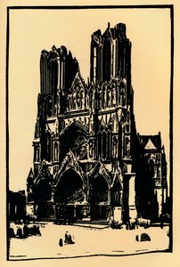 Reims katedral, 1914, 1918 av Allan Douglass Mainds