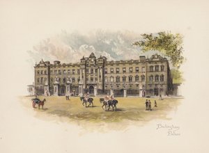 Kända London: Buckingham Palace (färglitografi)