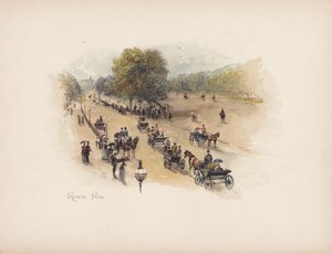 Bekant London: Rotten Row (färglitografi)