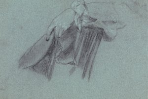 Studie av en hand som håller en hatt av Allan Ramsay