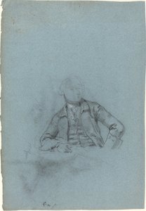 Studie av en sittande man [recto] av Allan Ramsay