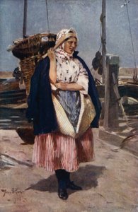 A Newhaven Fishwife (färg litho)