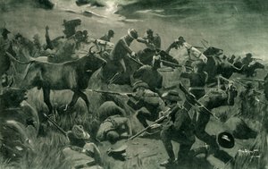 "Brilliant Defense by New Zealanders at Holspruit, February 25, 1902", 1902. av Allan Stewart