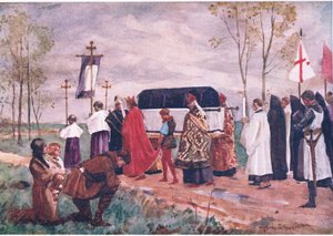 Burial of St Hugh, illustration från Children