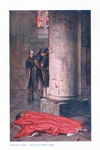 Canterbury Cathedral: The death of Thomas A Beckett, illustration från Children