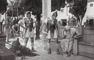 Arkimedes död (litografi) av Allan Stewart