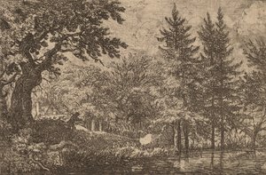 Granar vid vattnet, troligen ca. 16451656. av Allart van Everdingen