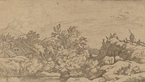 Getflock på en kulle, troligen ca. 16451656. av Allart van Everdingen