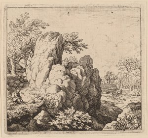 Stor sten, troligen ca. 16451656. av Allart van Everdingen
