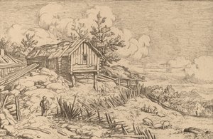 Man nära ingången till en ruinös häck, troligen ca. 16451656. av Allart van Everdingen