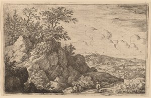 Bonde med sin hund, troligen ca. 16451656. av Allart van Everdingen
